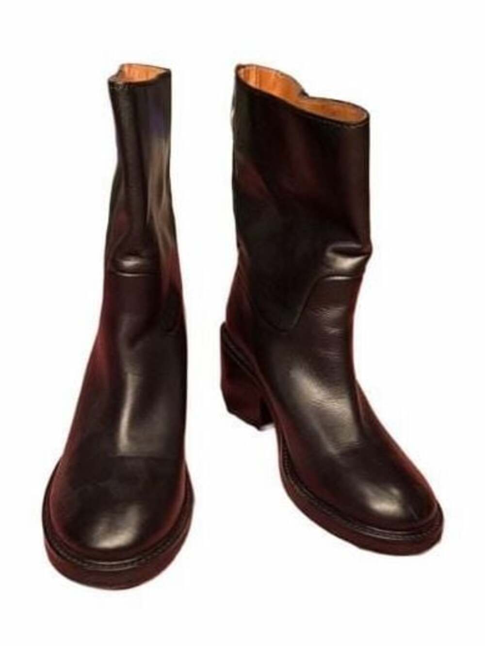 Acne Studios Black Leather motorcycle Boots Size 38